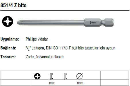 851-4 Z bits uç-wera